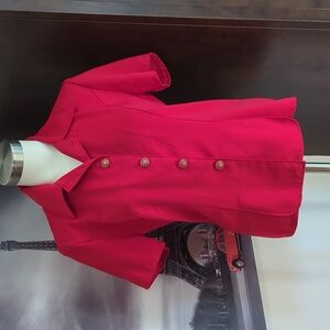 Women's Red Short Sleeve Jacket
